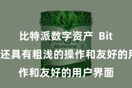 比特派数字资产  Bitpie钱包还具有粗浅的操作和友好的用户界面