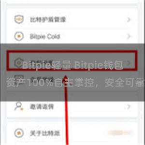 Bitpie轻量 Bitpie钱包：资产100%自主掌控，安全可靠。