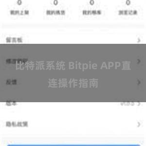比特派系统 Bitpie APP直连操作指南